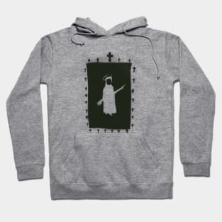 Goth Rock Nun Crucifix Hoodie